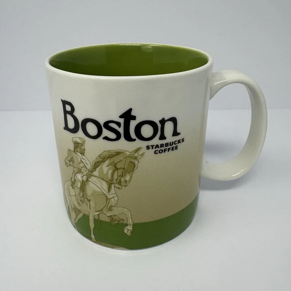Starbucks Boston Collector Series 2009 16 oz Coffee Mug Green City Cup